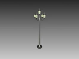 Wrought iron outdoor lighting 3d model preview
