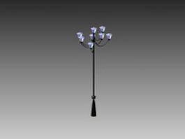 Decorative street lamppost 3d preview