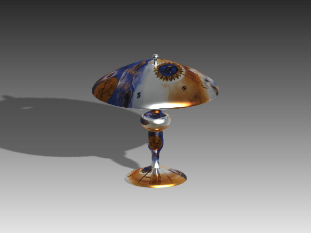 Fancy table lamp 3d rendering
