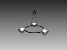 Industrial style hanging lamp 3d model preview