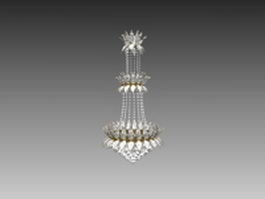 Crystal chandelier 3d model preview