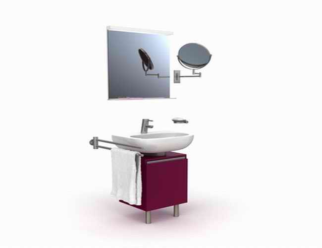 Small bath vanity cabinet 3d rendering