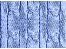 Blue cable knitting pattern texture