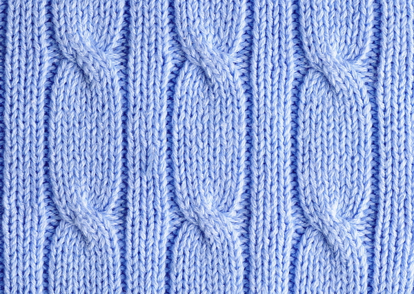 Blue cable knitting pattern texture