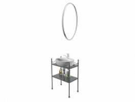 Small bathroom vanity units 3d model preview