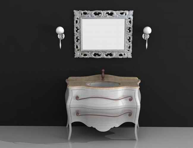 Classic vanity cabinet 3d rendering
