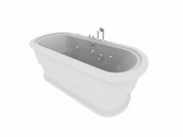 Pedestal whirlpool tub 3d model preview
