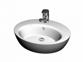 Bowl vessel sink 3d model preview