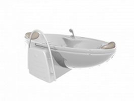 Acrylic bathtub design 3d model preview