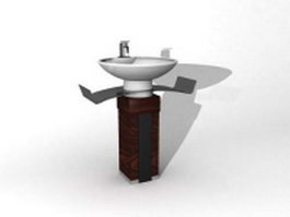 Freestanding counter basin 3d model preview