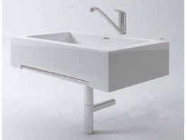 Belfast sink for bathroom 3d model preview