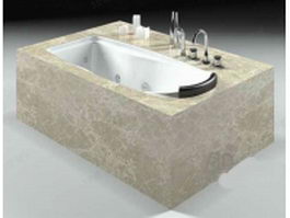 Undermount bathtub 3d model preview