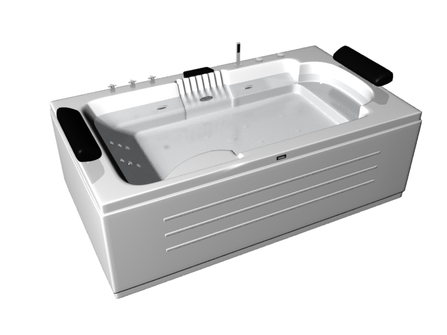 Modern whirlpool tub 3d rendering