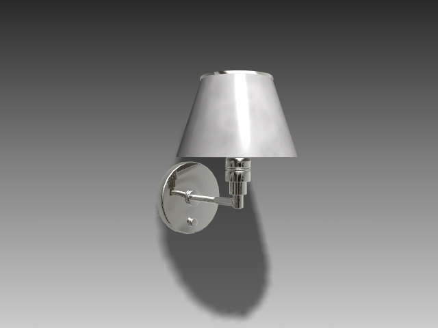 Classic wall lamp 3d rendering