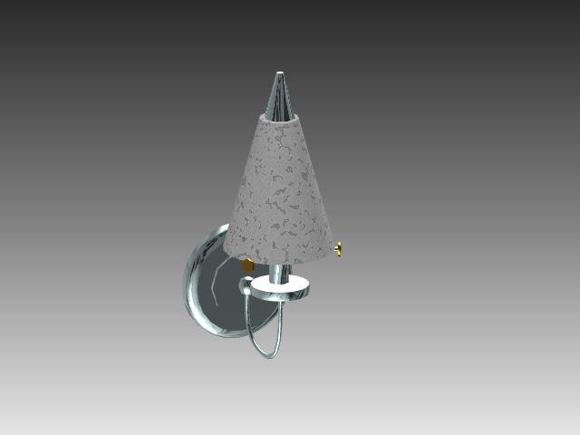 Modern cone wall lamp 3d rendering