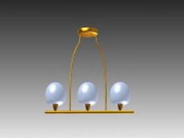 Hanging ball lamp 3d model preview