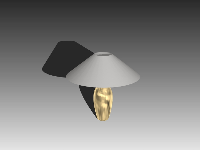 Simple table lamp 3d rendering