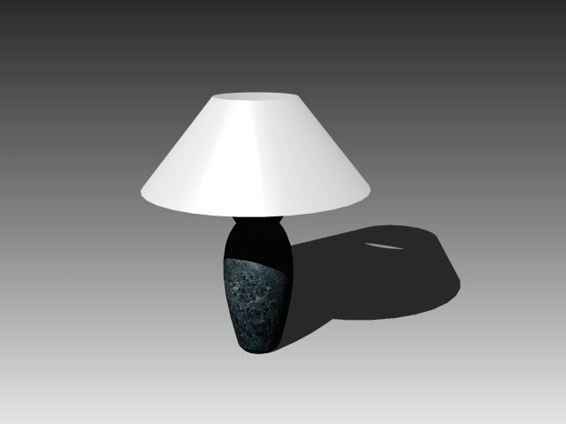 Vase table lamp 3d rendering