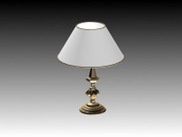 Traditional bronze table lamp 3d model preview
