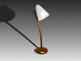 Brass table reading lamp 3d model preview