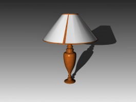 Column table lamp 3d model preview