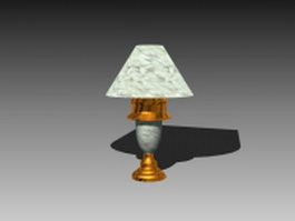 Vintage marble table lamp 3d model preview