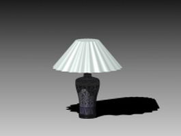Ceramic table lamp 3d model preview
