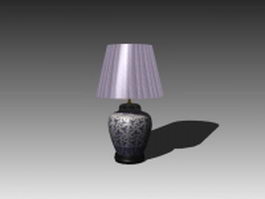 Large ceramic table lamp 3d model preview