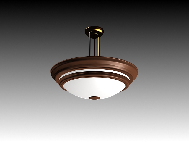 Pendant bowl lamp 3d rendering