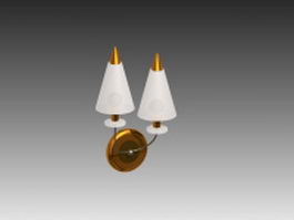 Cone wall lamp 3d model preview
