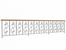 Contemporary railing design 3d model 3dsMax,3ds files free download ...