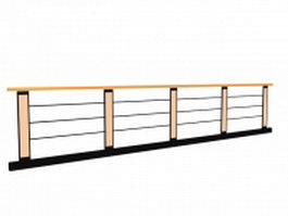 Yellow Railing 3d Yellow deck handrail 3d model 3dsMax,3ds files free download - CadNav