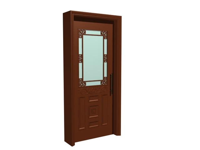 Classic glazed door design 3d rendering