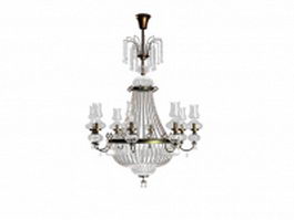Classic chandelier luxury lighting 3d model preview