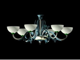French country chandelier 3d model preview