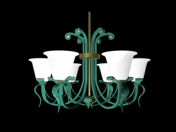 Vintage chandelier lights 3d rendering
