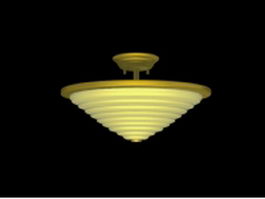 Cone ceiling light 3d model preview