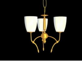 Pendant chandelier lighting 3d model preview
