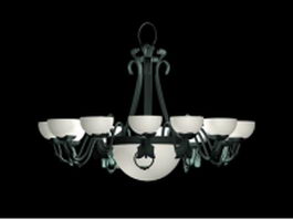 Country chandelier lighting 3d model preview