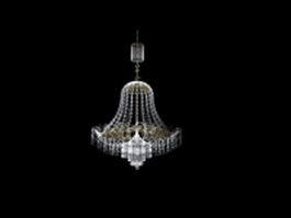 Pendant crystal chandelier 3d model preview
