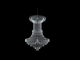 French empire crystal chandelier 3d model preview