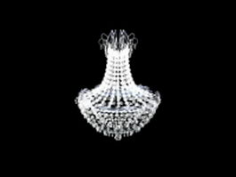 Swarovski crystal chandelier 3d model preview