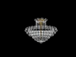 Small crystal chandelier for bedroom 3d model preview