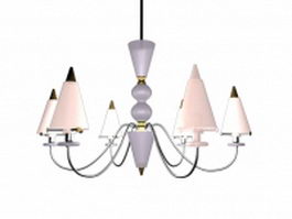 Modern chandelier lighting 3d model preview