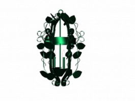 Birdcage chandelier 3d model preview