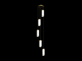 Crystal LED column light 3d model preview