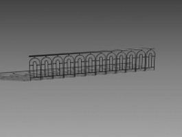 Exterior iron railing designs 3d model preview