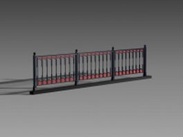 City road fence 3d preview