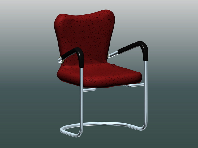 Vintage cantilever chair 3d rendering