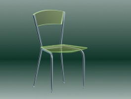 Transparent plastic chair 3d model preview